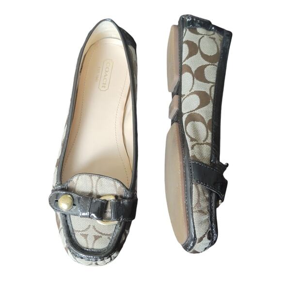 Coach Hellen Brown Leather Flat Loafer Shoes Slip On Women's US‎ 7B - Picture 2 of 10